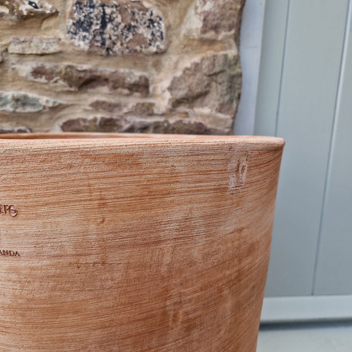 Circular Italian Terracotta Tapered Planter 80cm - Tom's Yard