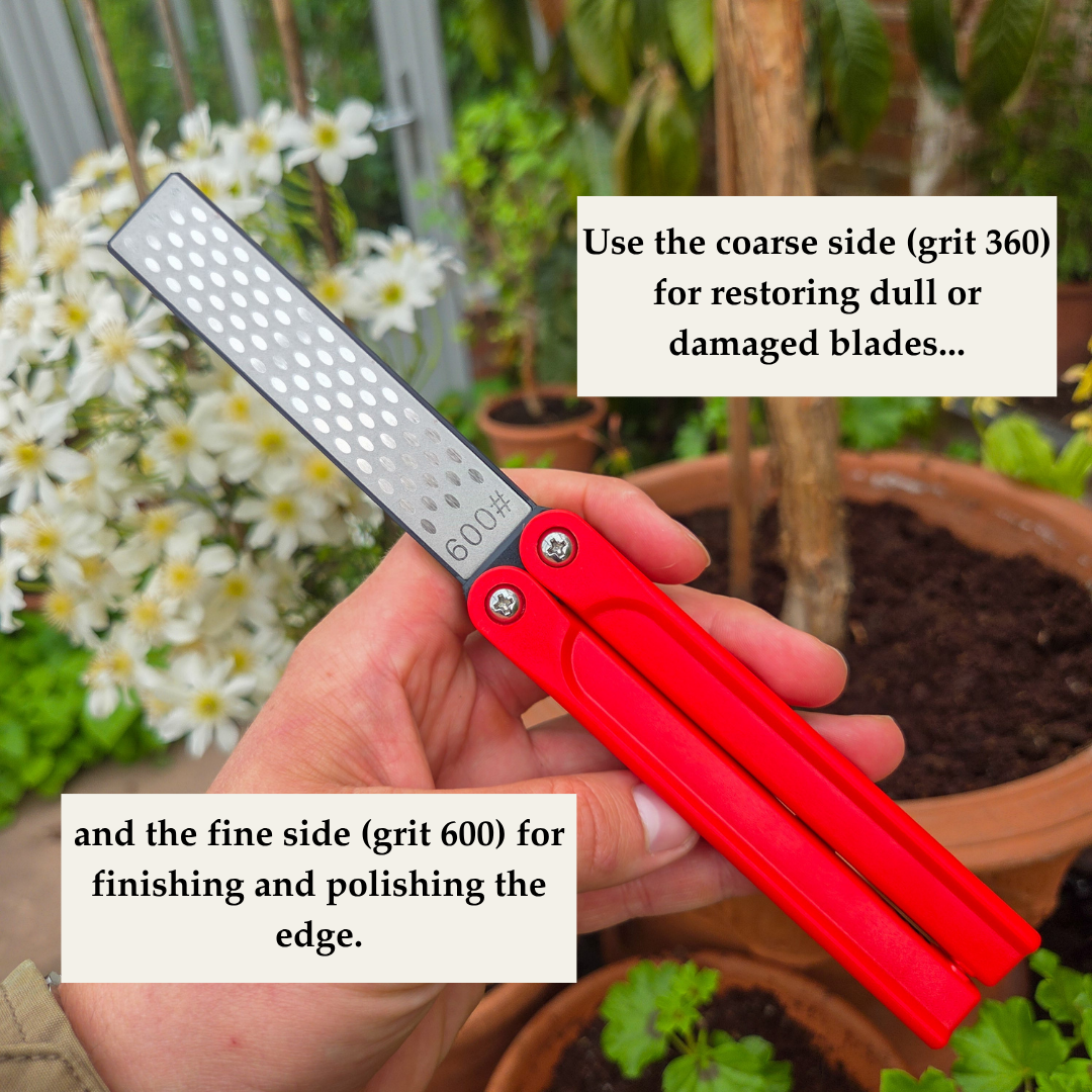 Folding 2 Sided Diamond Sharpener - Tom's Yard