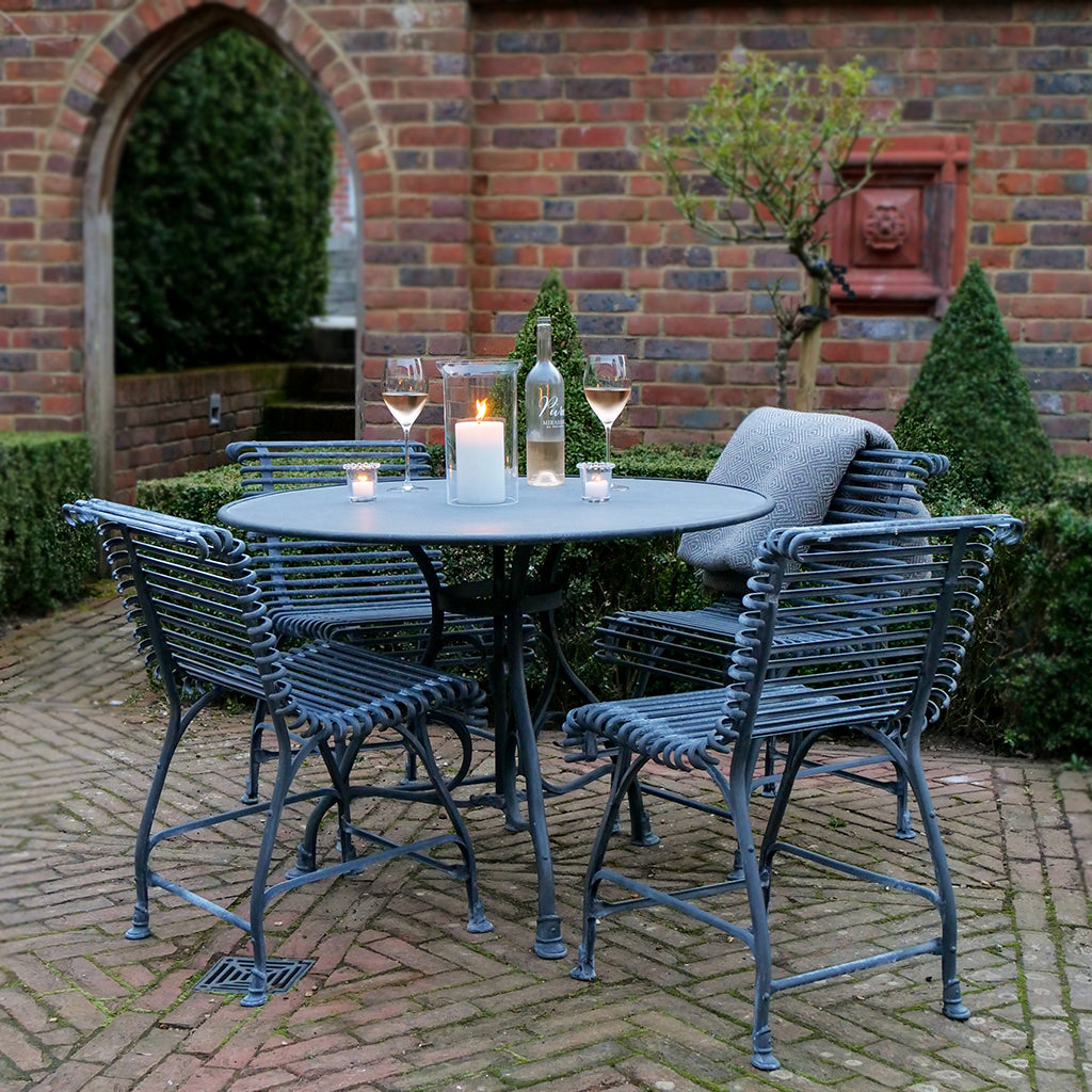 Handmade Galvanised Arras Style Dining Sets - Tom's Yard