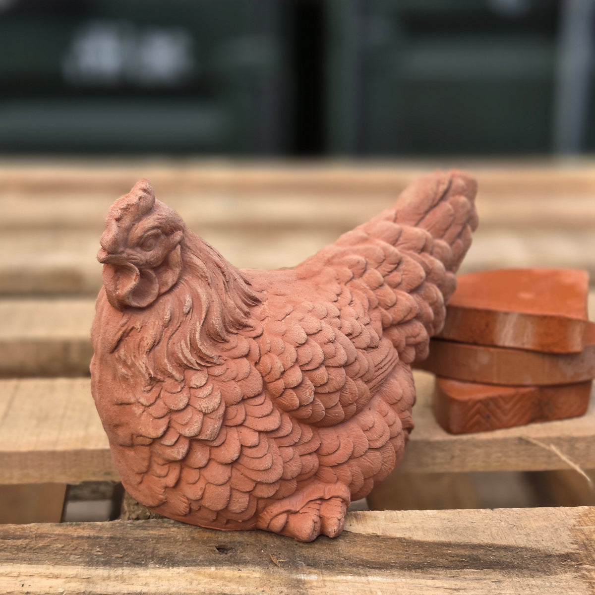 Hetty The Hen - Terracotta Statue - Tom's Yard