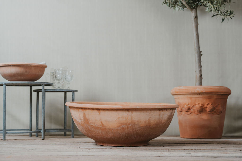 Ciotola Con Bordo Italian Terracotta Bowls - Tom's Yard