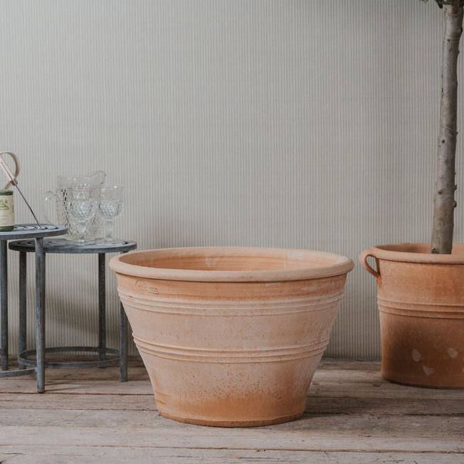 Low Wide Cretan Terracotta Planters - Tom's Yard