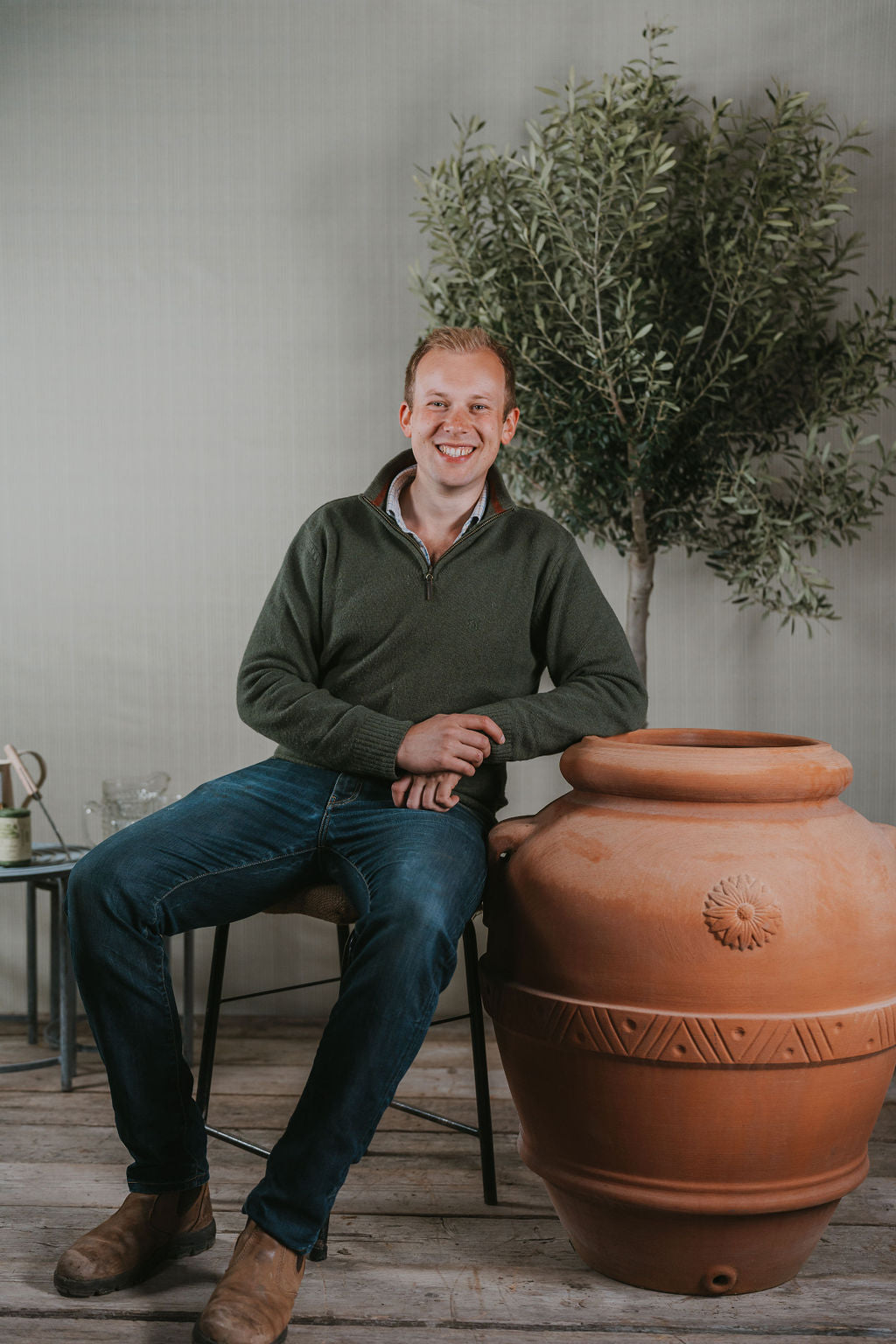 Classic Italian Terracotta Tuscan Orcio - Tom's Yard