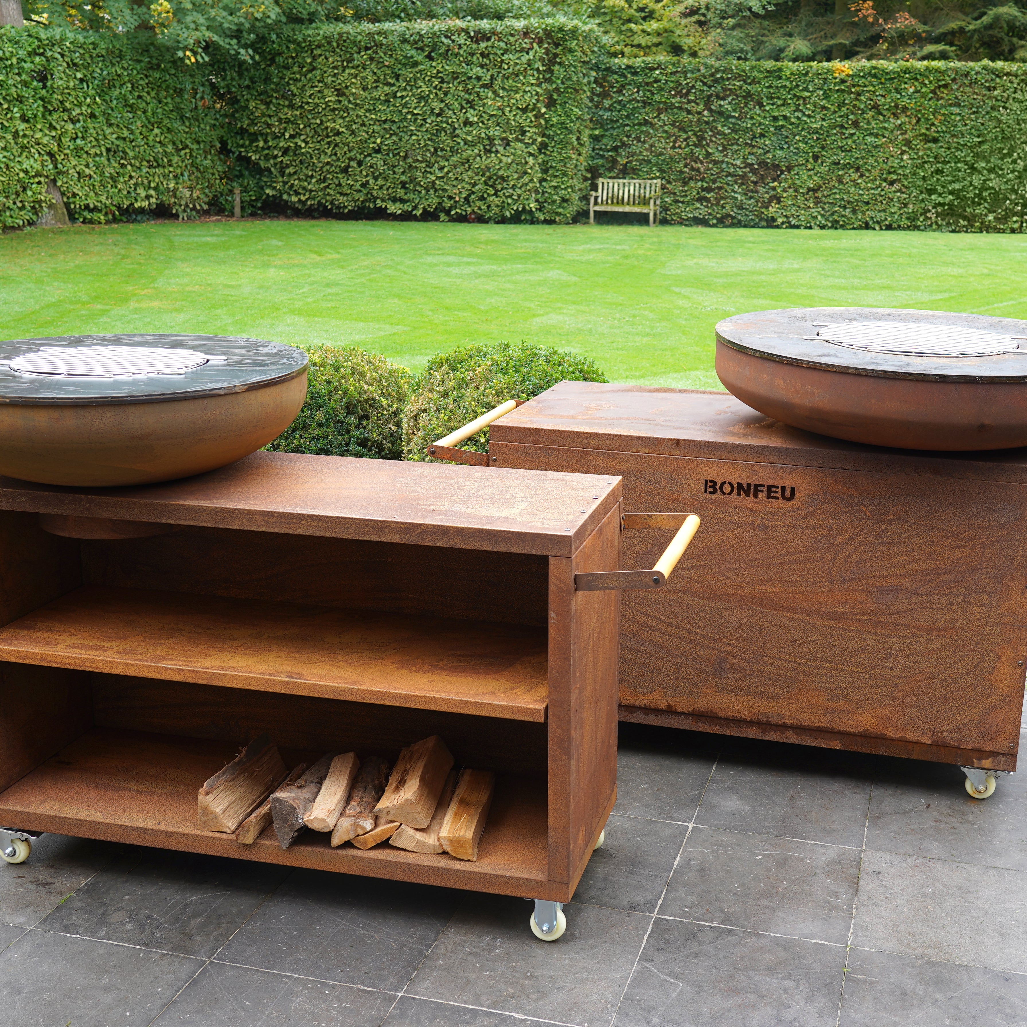 Corten Steel Cooking Bowl Island - Tom's Yard