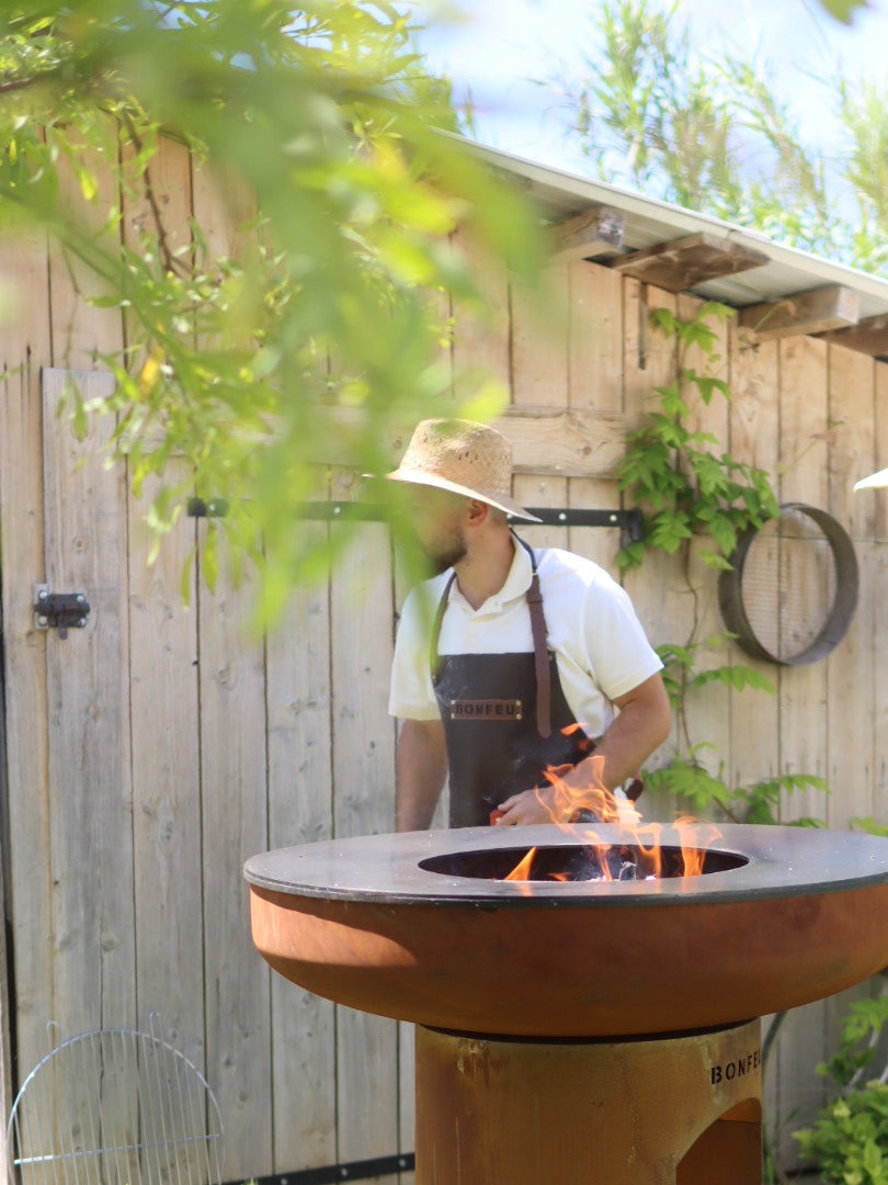 Raised XL Corten Steel Cooking Bowl - Tom's Yard