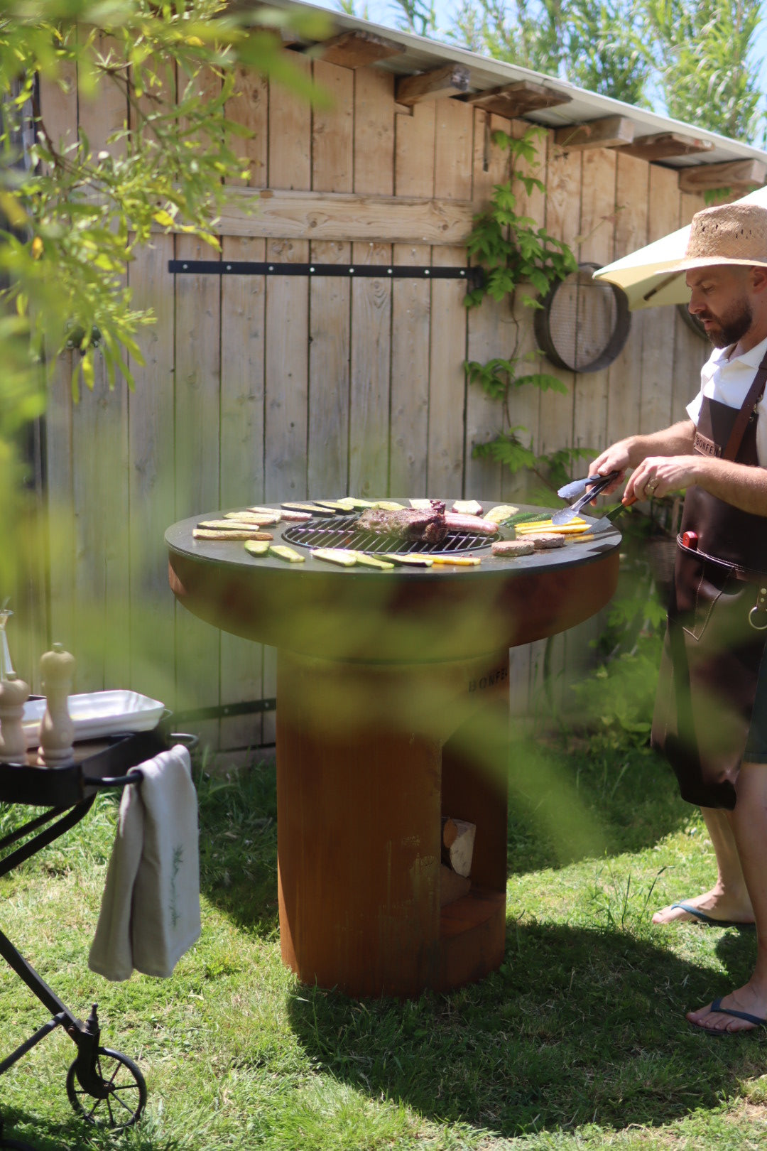 Raised XL Corten Steel Cooking Bowl - Tom's Yard