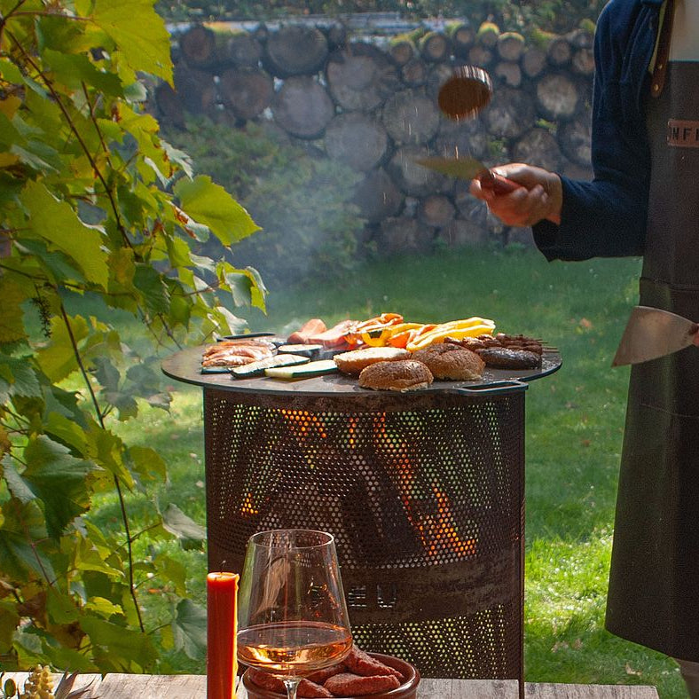 Corten Steel Firepit x Cooking Station - Tom's Yard