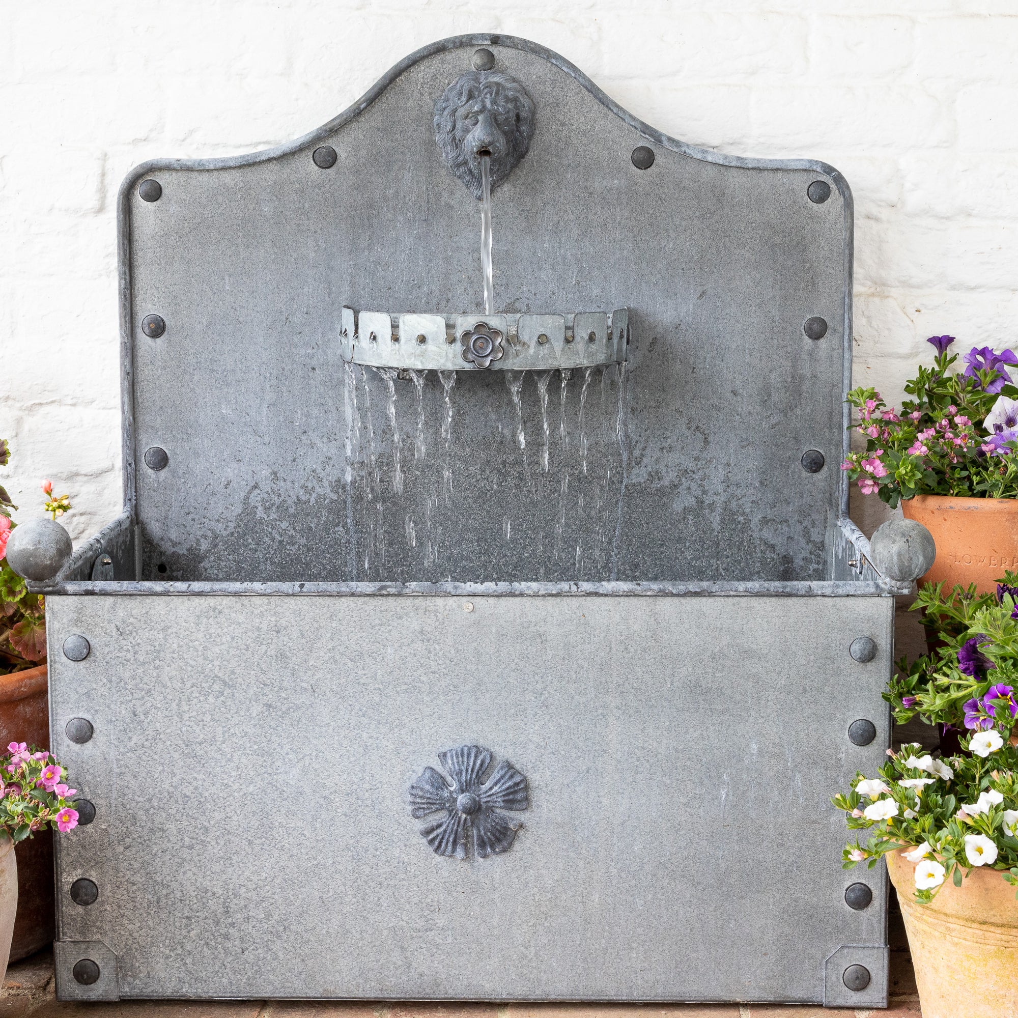 Galvanised Steel Trough Water Feature - Tom's Yard