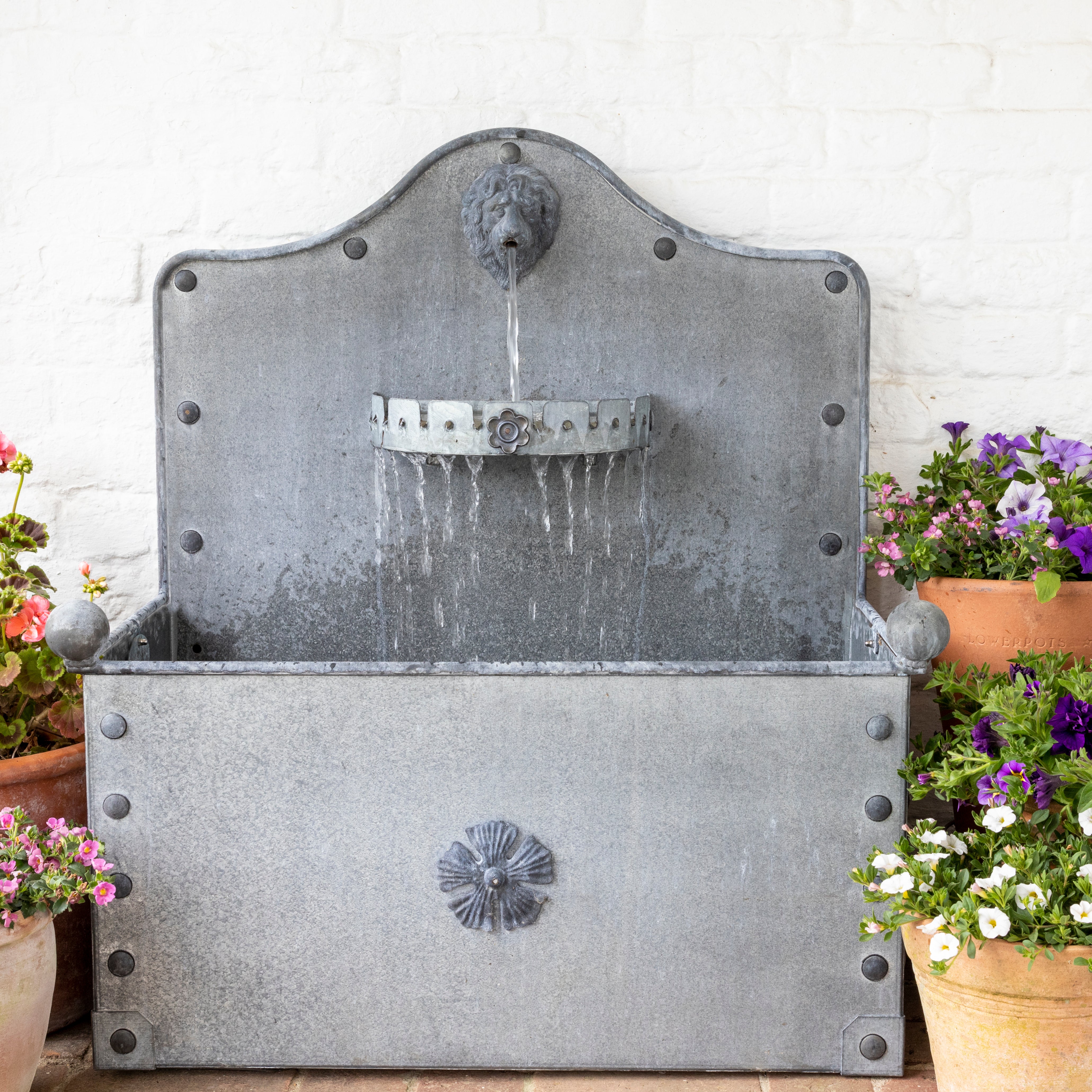 Galvanised Steel Trough Water Feature - Tom's Yard