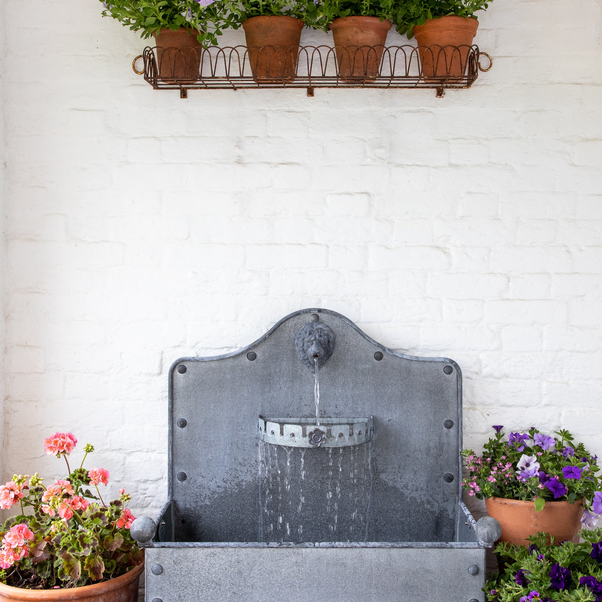 Galvanised Steel Trough Water Feature - Tom's Yard