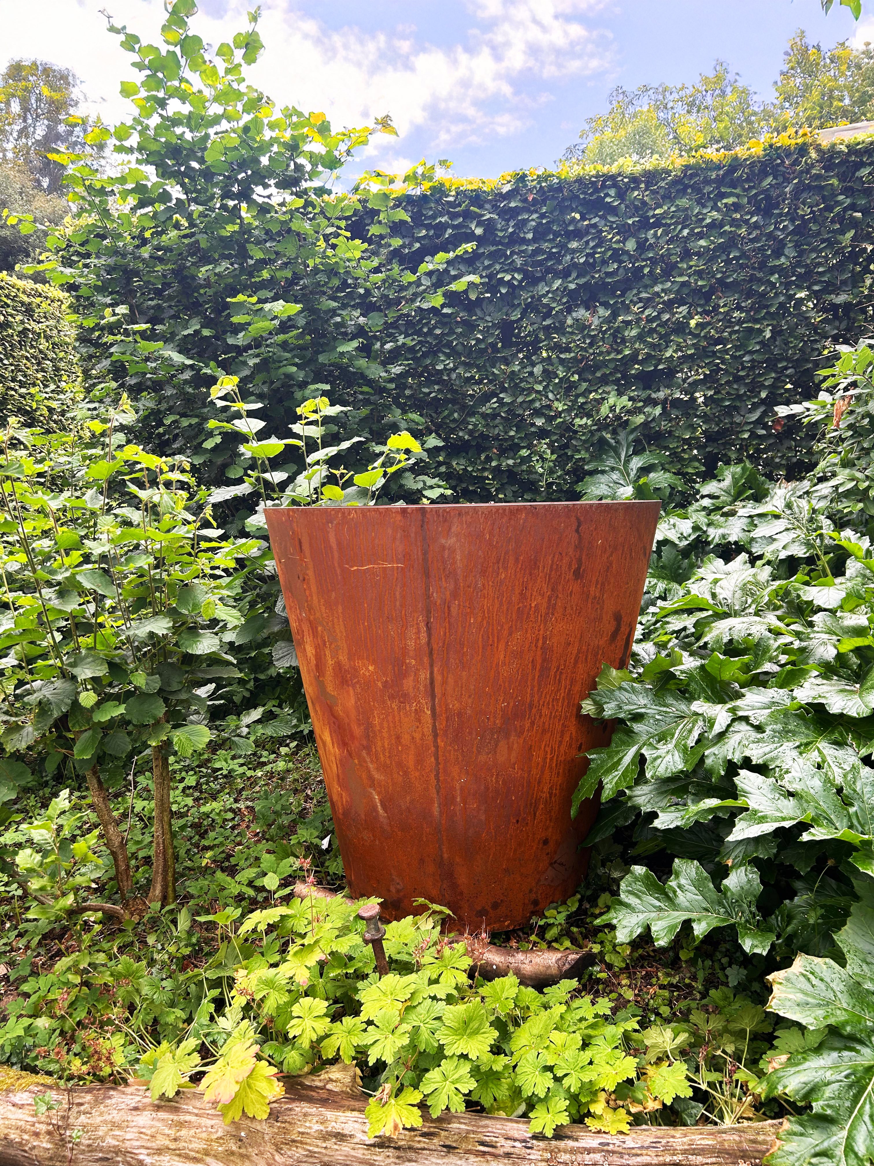 Local Handmade Weathering Steel Planters - Tom's Yard