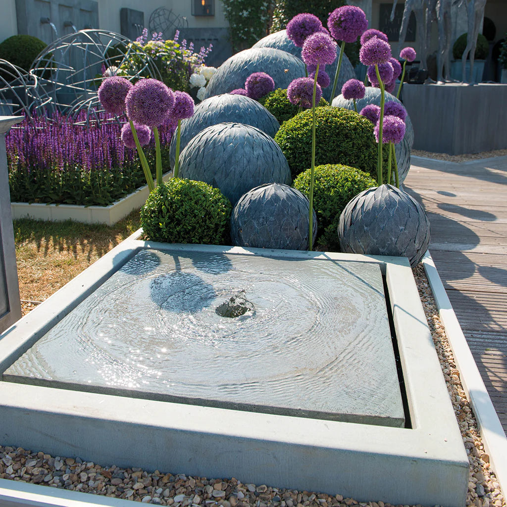 Qube Galvanised Water Features - Tom's Yard