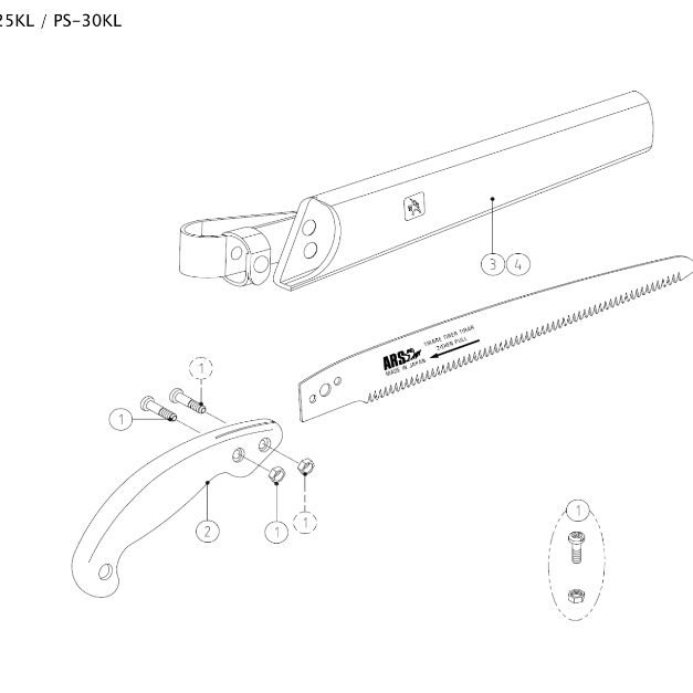 ARS PS Wooden Fixed Pruning Saws - Tom's Yard