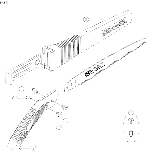 ARS 'Duke' Fixed 25mm Pruning Saw - Tom's Yard