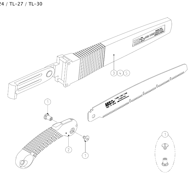 ARS TL Adjustable Angle Pruning Saws - Tom's Yard