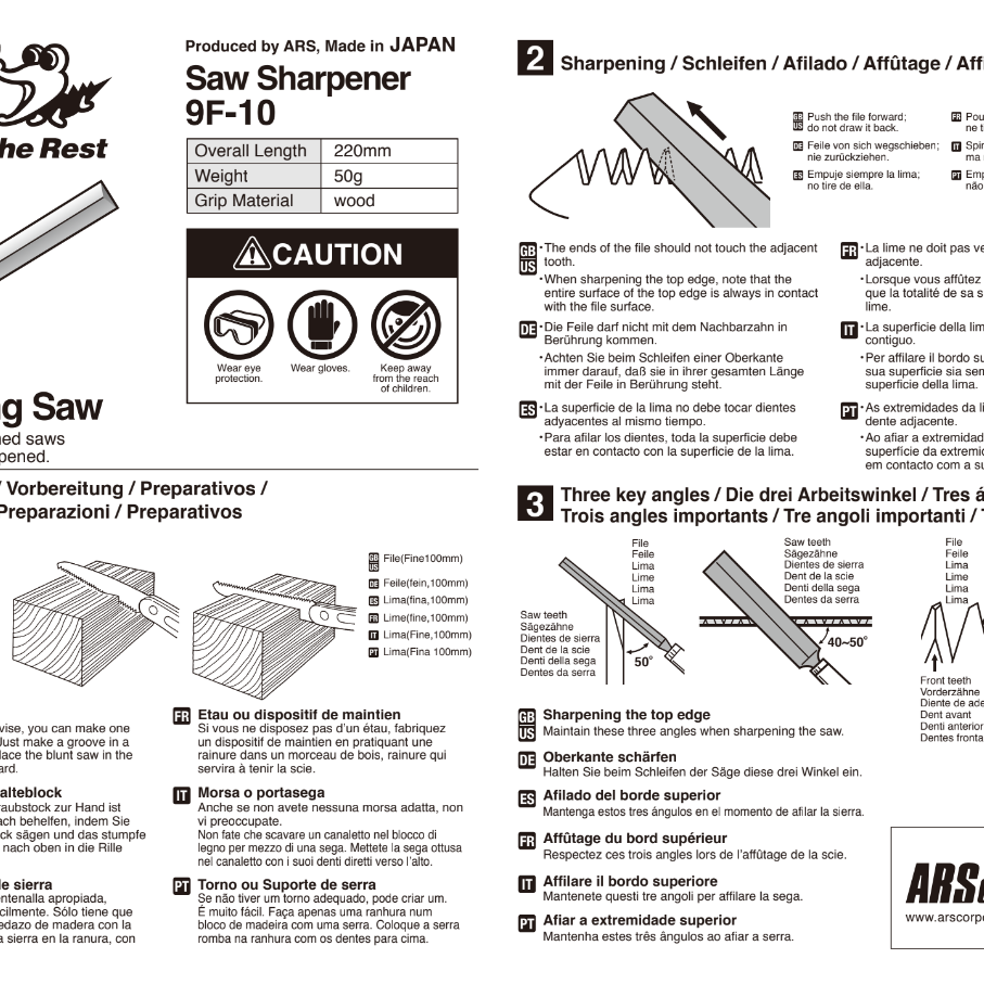 ARS Saw Tooth Sharpener - Tom's Yard