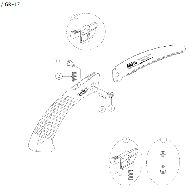 ARS 170mm Folding Pruning Saws - Tom's Yard