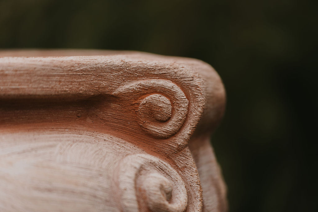 Italian Terracotta Scroll Pot 35cm - Tom's Yard