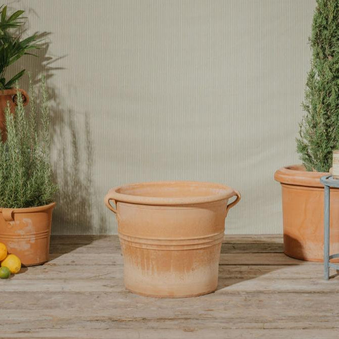 Faythe Cretan Terracotta Tub Planters - Tom's Yard