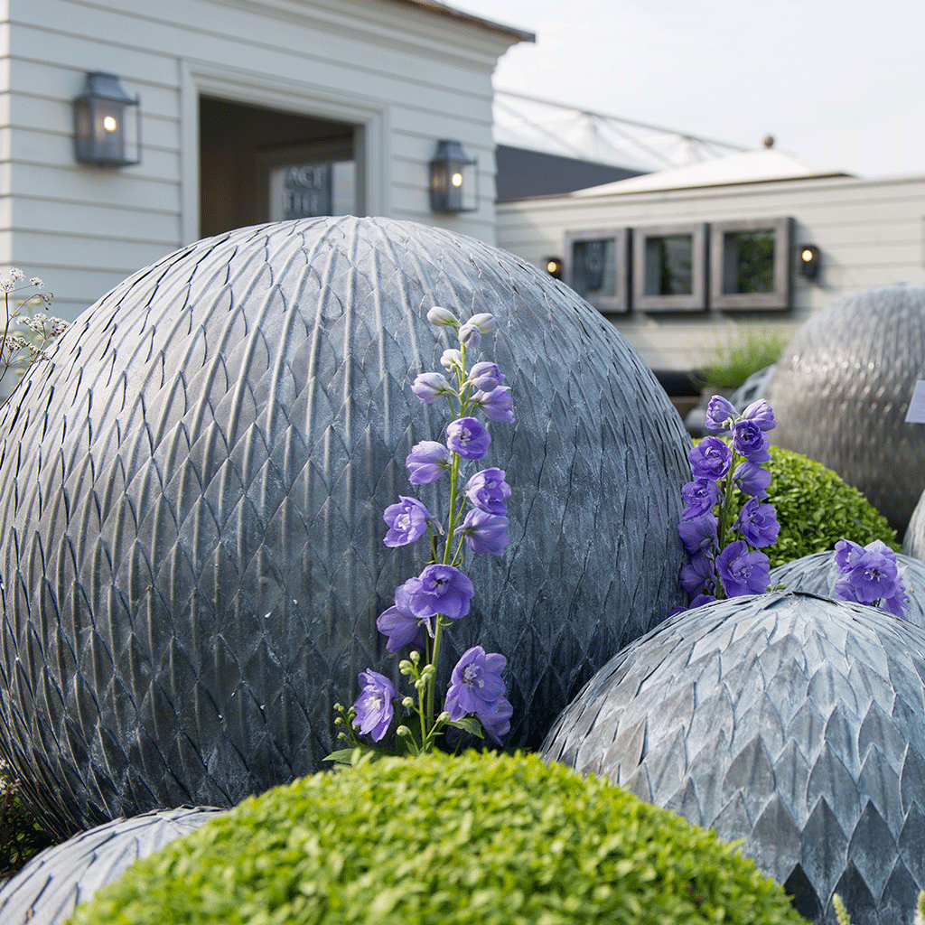 Handmade Galvanised Steel Leaf Balls - Tom's Yard