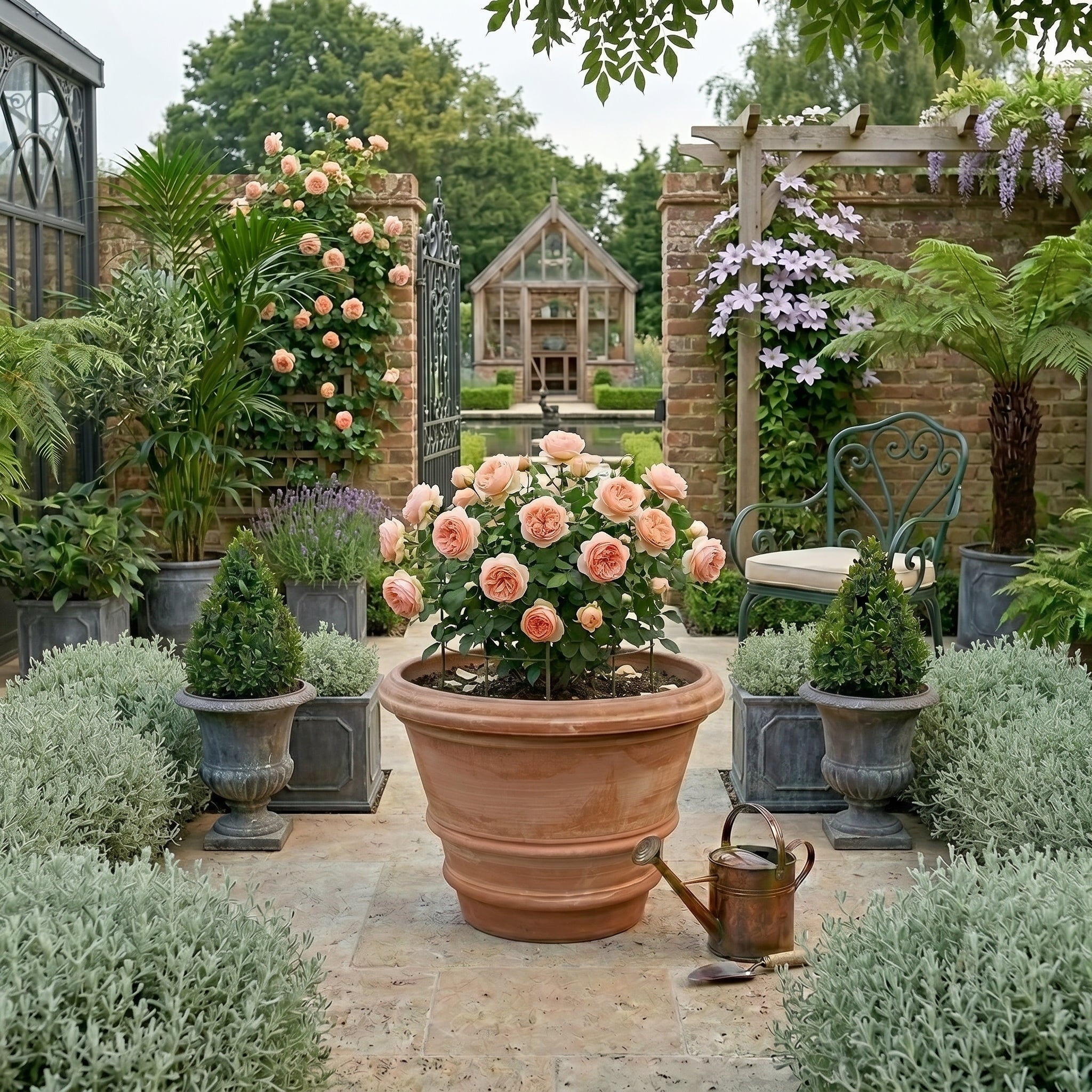 80cm Italian Planter XL 95cm Dome Support Bundle - Tom's Yard
