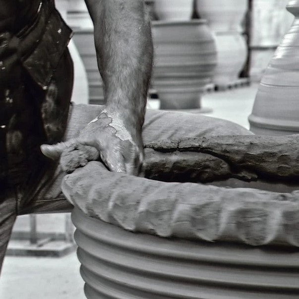 Helios Cretan Terracotta Ribbed Pots - Tom's Yard
