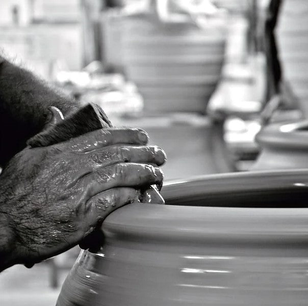 Helios Cretan Terracotta Ribbed Pots - Tom's Yard