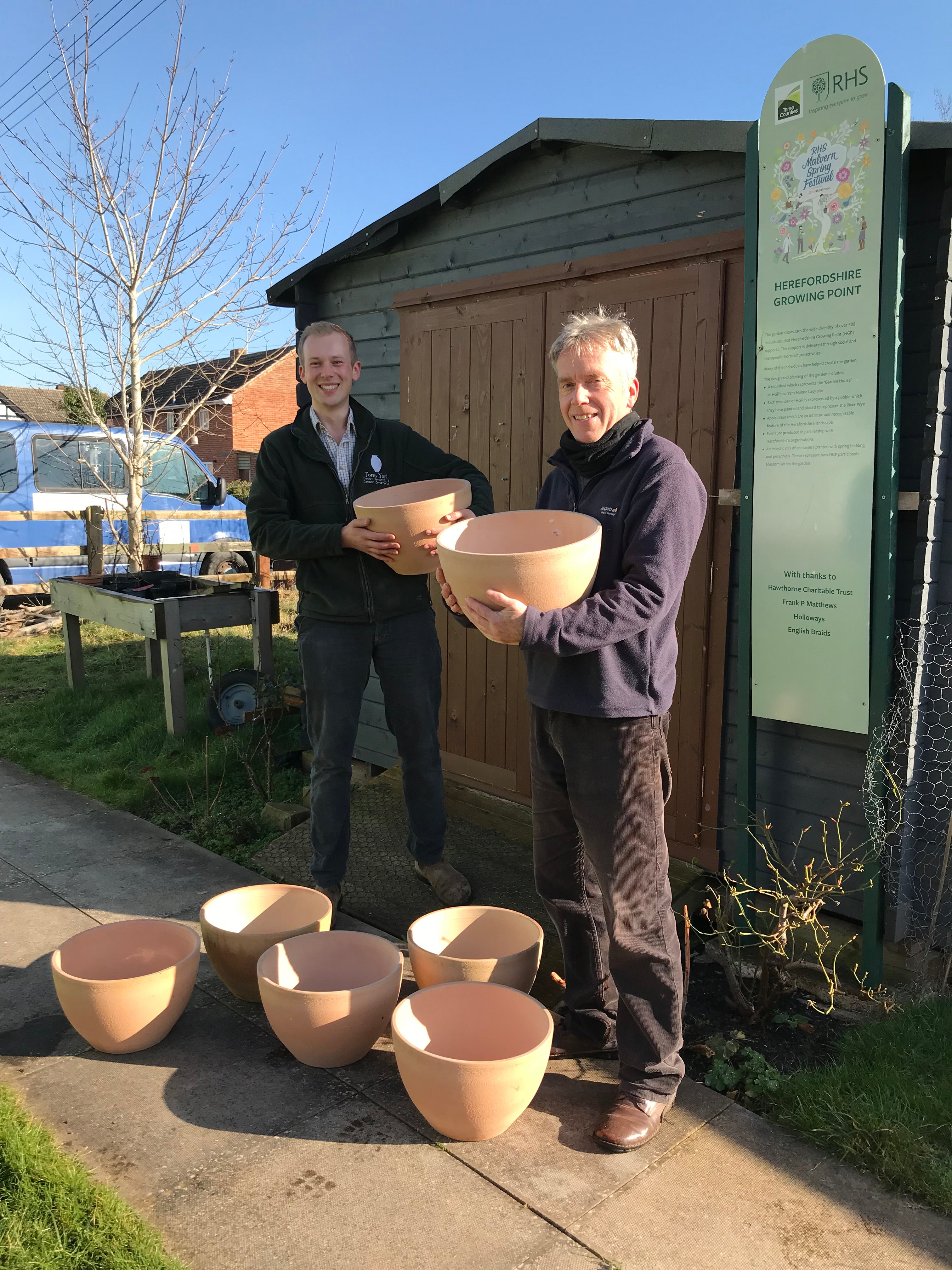 Pots Donated to Herefordshire Growing Point