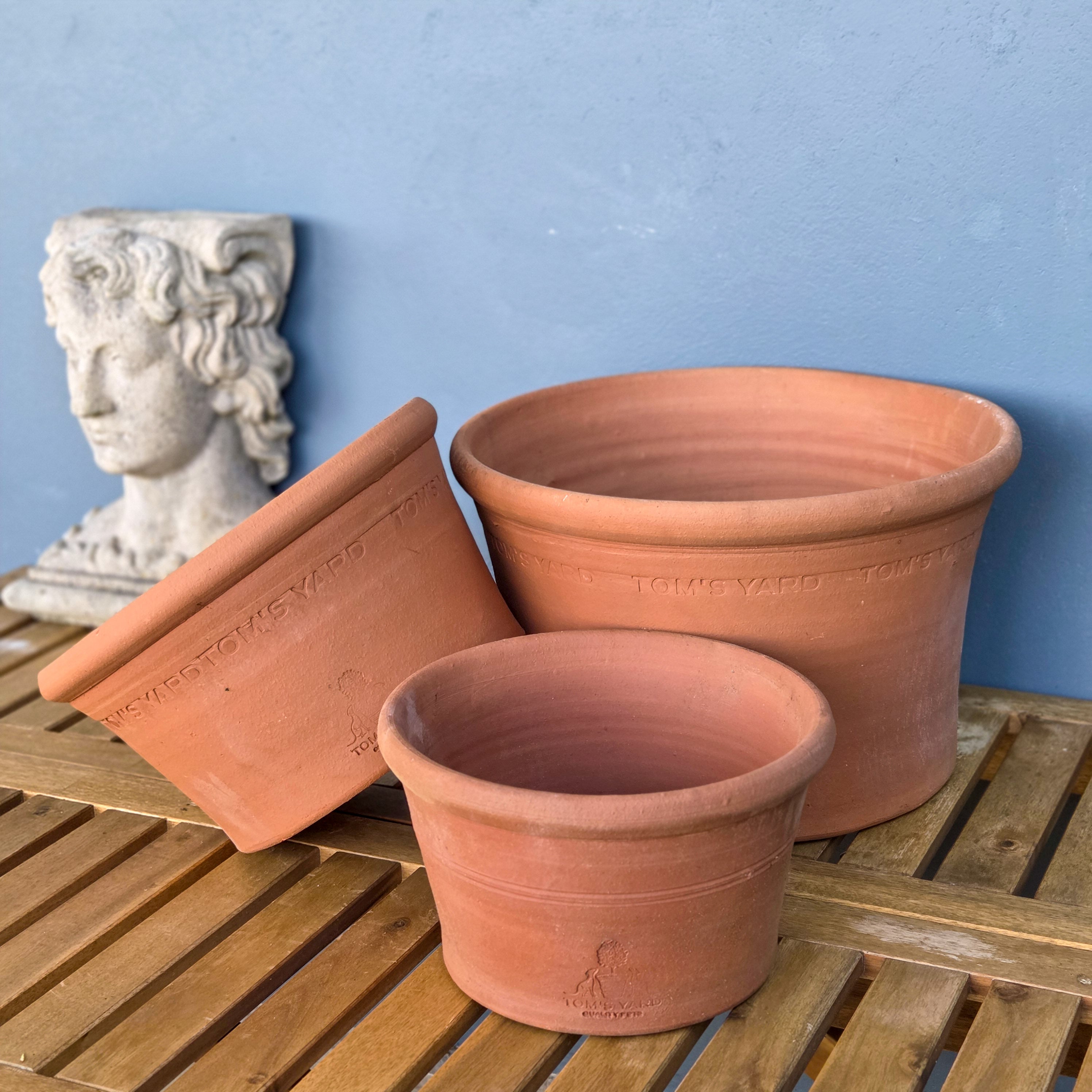 Tom's Yard Classic Terracotta Half Pots - Tom's Yard