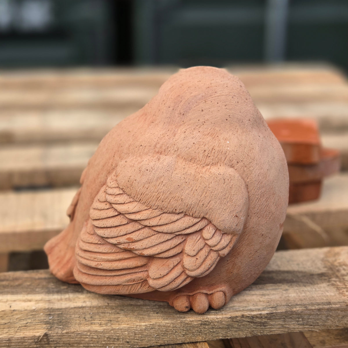 Sammy The Sparrow - Terracotta Statue - Tom's Yard