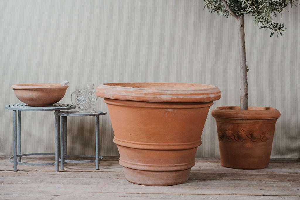 Imprunetino Liscio Italian Terracotta Planters - Tom's Yard