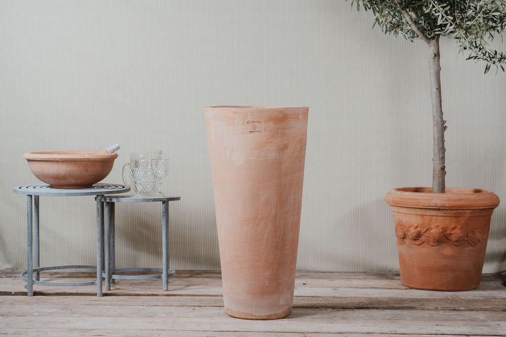 Rotondo Alto Italian Terracotta Planter - Tom's Yard