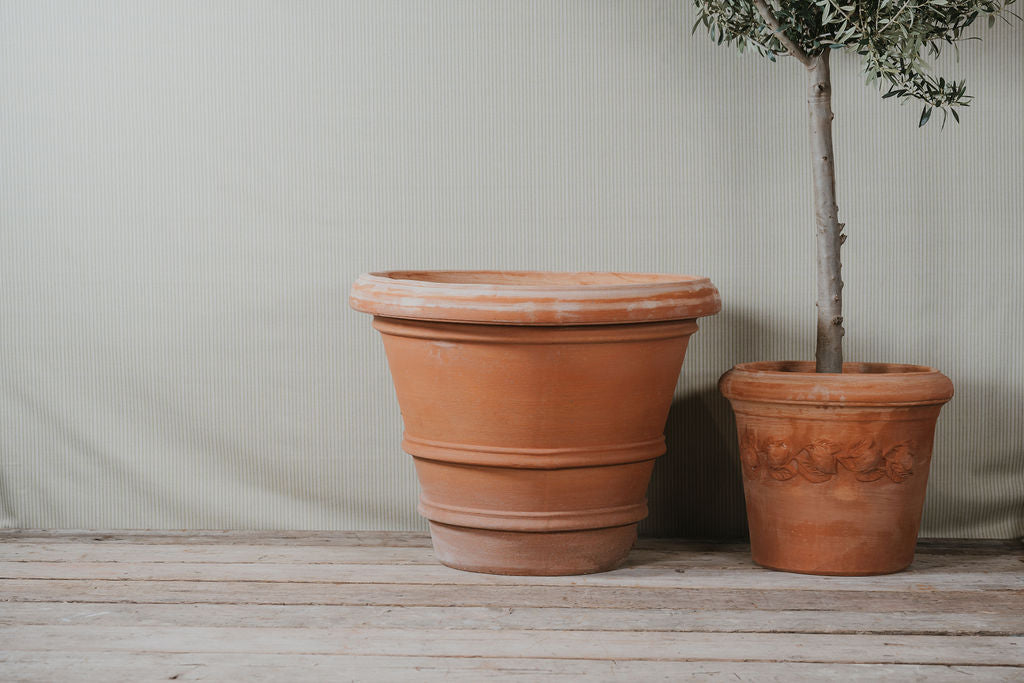 Imprunetino Liscio Italian Terracotta Planters - Tom's Yard