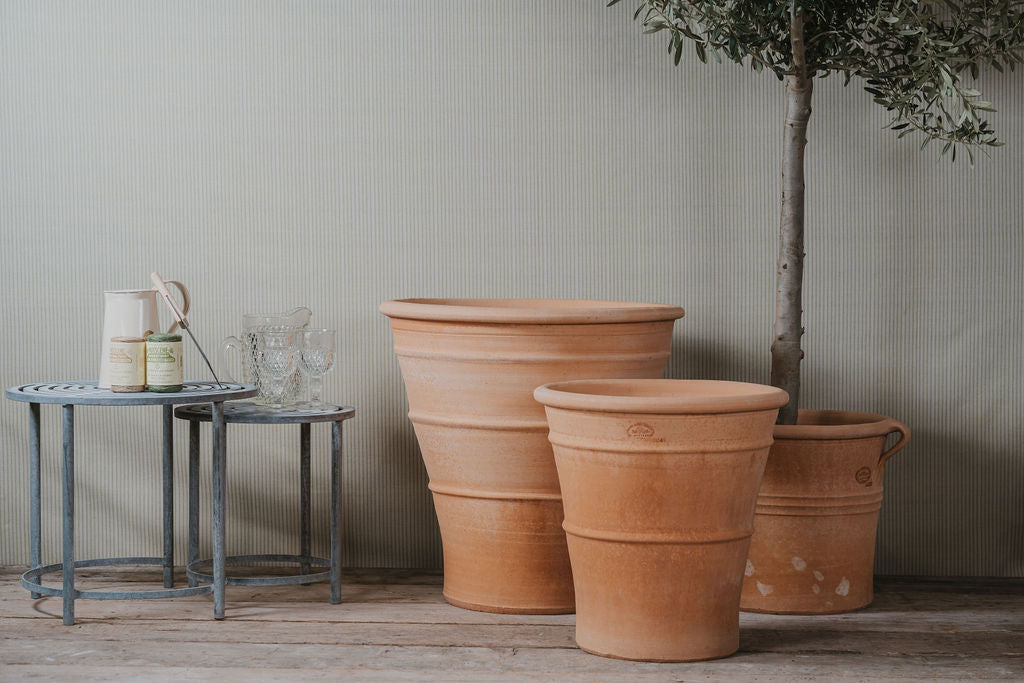 Tapered Cretan Terracotta Planters - Tom's Yard
