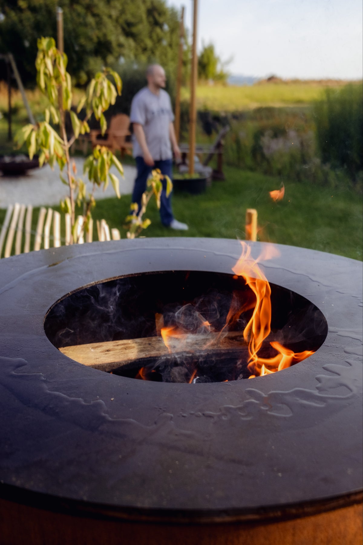 Corten Steel Cooking Bowl Island - Tom's Yard