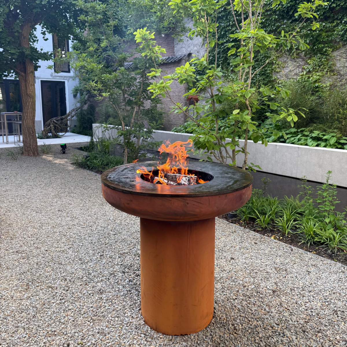 Raised XL Corten Steel Cooking Bowl - Tom's Yard