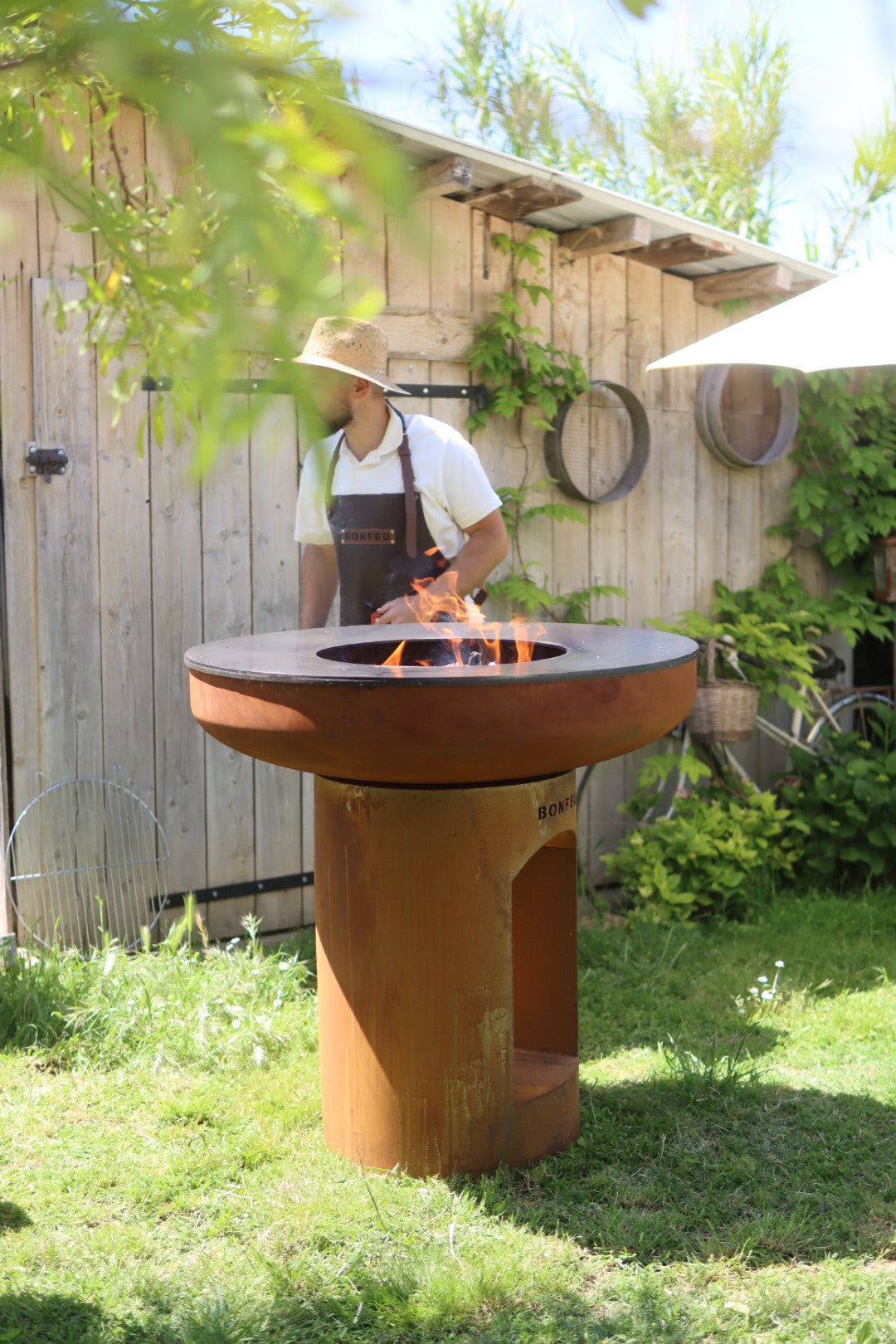 Raised XL Corten Steel Cooking Bowl - Tom's Yard