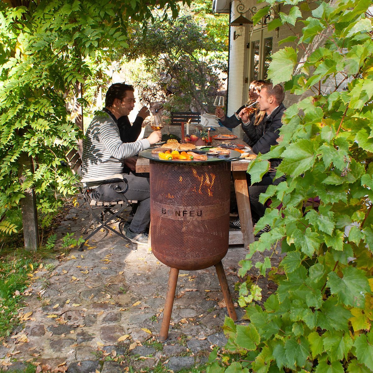 Corten Steel Firepit x Cooking Station - Tom's Yard