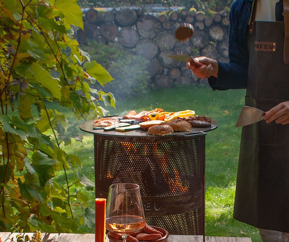 Corten Steel Firepit x Cooking Station - Tom's Yard