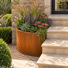 The Broxwood Corten Steel Corner Planter - Tom's Yard