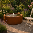 Round Corten Steel Water Table - Tom's Yard