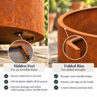 The Broxwood Round Corten Steel Planters - Tom's Yard