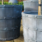 'Porto' Galvanised Round Planters - Tom's Yard