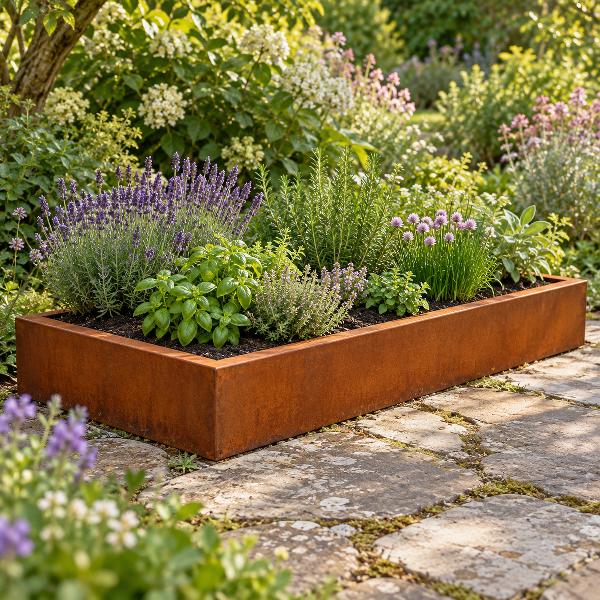 The Broxwood Bottomless Trough – Raised Bed – Corten Steel - Tom's Yard