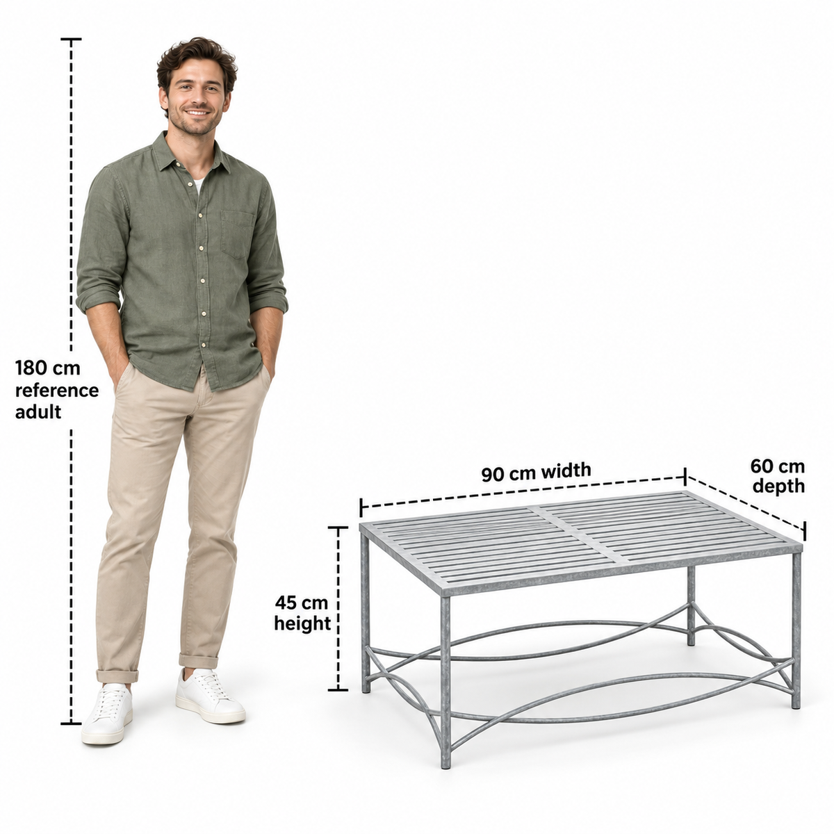 The Broxwood Metal Garden Coffee Table - Tom's Yard