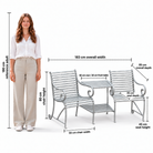 The Broxwood Metal Jack & Jill Garden Seat - Tom's Yard