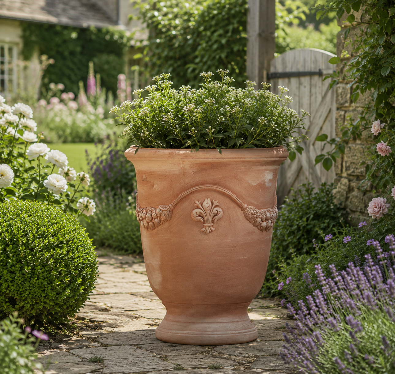 Italian Terracotta Anduze Vase Planters - Tom's Yard