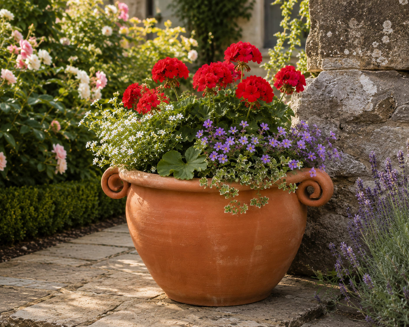 Da Vinci Italian Terracotta Scroll Pot - Tom's Yard