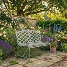 Handmade Metal Lattice-Back Garden Bench - Tom's Yard
