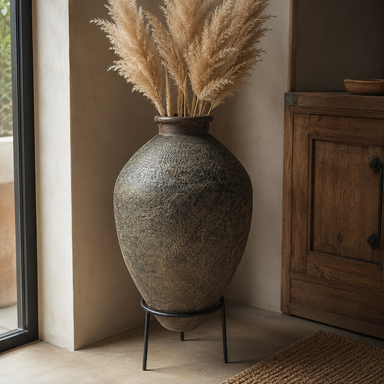 Large Antique Yunnan Vase on Stand, 2 - Tom's Yard
